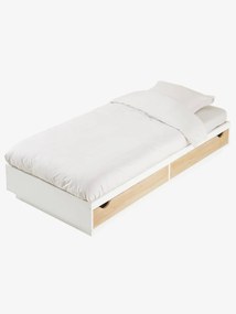 Agora -25% | Cama com plataforma e gavetas, para criança, School branco claro bicolor/multicolo