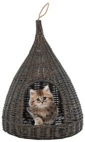 Ninho p/ gatos tipi c/ almofadão 40x60 cm salgueiro cinzento