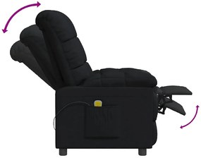 Poltrona de massagens reclinável tecido preto