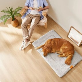 Manta para cães XXL 120 x 75 cm, lavável na máquina, cinzento claro
