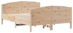 Cama sem colchão 140x190 cm madeira de pinho maciça