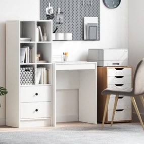 vidaXL Mesa de Escrita Minimalista Branca Aglomerado de Partículas