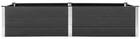 Canteiro elevado de jardim 250x100x54 cm WPC cinzento