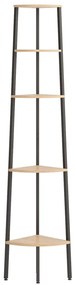 Unidade 5 prat. de canto 45,5x31,5x180 cm castanho-claro/preto