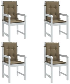 vidaXL Almofadões lombares p/cadeiras 4pcs 100x50x4 cm mesclado tecido