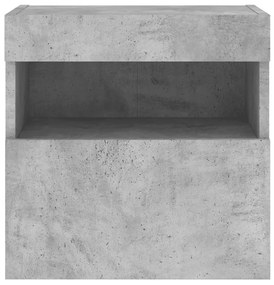 Móvel de parede p/ TV c/ luzes LED 40x30x40 cm cinza cimento