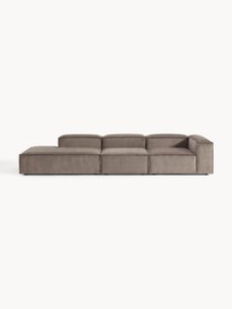 Chaise longue modular XL em bombazina Lennon
