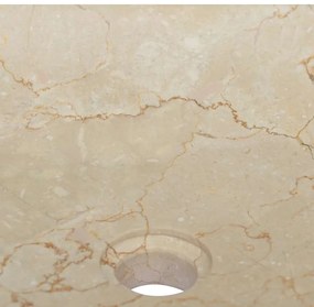 Lavatório 40x40x10 cm mármore cor creme