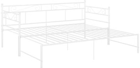 Estrutura sofá-cama de puxar 90x200 cm metal branco