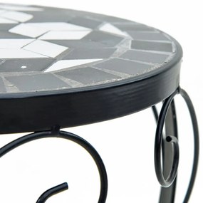 Suportes de plantas 3 pcs cerâmica preto e branco