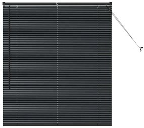 Persiana de Janela com cortinas Outros Manual Preto 110 x 130 cm Alumí