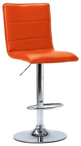 vidaXL Cadeira de bar couro artificial laranja