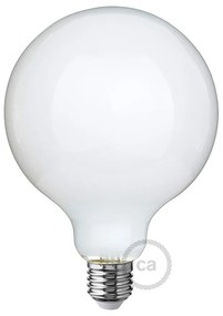 LED Milky White Light Bulb - Globe G125 - 7.5W E27 Dimmable 2700K