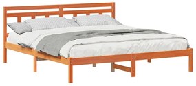 Estrutura da Cama Castanho 180 x 200 cm Madeira de Pinheiro