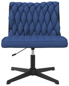 Cadeira de escritório giratória tecido azul