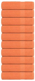 Toalhas de mãos 10 pcs 50x100 cm 360 gsm 100% algodão laranja