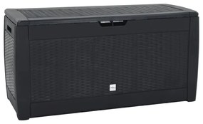 Caixa de arrumação jardim 119x48x60 cm polipropileno antracite