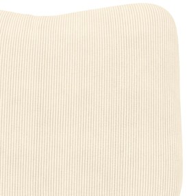 Poltrona Relaxante Cream em Tecido Corduroy