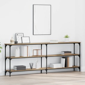 vidaXL mesa de console Carvalho Artesanal 200x29x75 cm Madeira Técnica