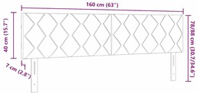 Cabeceira LED vidaXL Design Com Blocos De Diamante Marrom Escuro 160 c