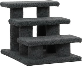 PawHut Escada para Gato 3 Degraus Escada para Animal Escada para Gato Escada para Pet 45 x 35 x 34 cm Cinza | Aosom Portugal