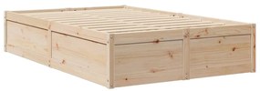 Cama sem colchão 135x190 cm madeira de pinho maciça