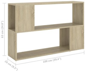 Estante 100x24x63 cm derivados de madeira cor carvalho sonoma