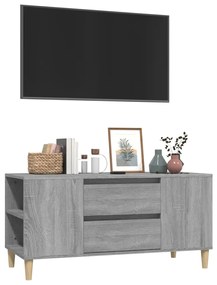 Móvel para TV 102x44,5x50 cm derivados madeira cinzento sonoma
