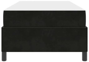 Estrutura da Cama Preto e Branco e Preto 90 x 190 cm Veludo