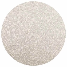 Tapete ZIZUR creme Ø 160 cm aspeto de juta interior e exterior