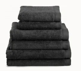 Toalhas banho 100% algodão penteado 580 gr. cor cinza anthracite: 1 lençol banho 100x150 cm