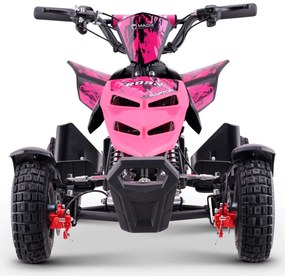 Mini Moto 4 elétrica para crianças Roan Raptor R4 500W Rosa