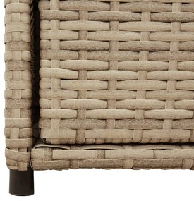 Armário de arrumação para jardim 55x55x111 cm vime PE bege