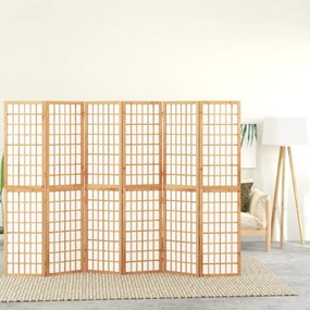 vidaXL Biombo dobrável com 6 painéis estilo japonês 240x170 cm