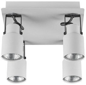 Candeeiro de teto em metal branco 4 luzes BONTE Beliani
