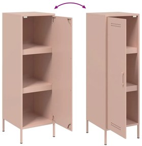 Aparador alto 36x39x113 cm aço rosa