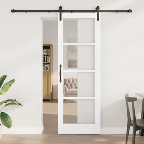 Porta de Correr com Conjunto de Ferragens 'ORKDAL'Branca 73.5x211 cm