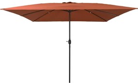 Guarda-sóis e Sombrinhas VidaXL Terracota Poliéster, Metal Grande