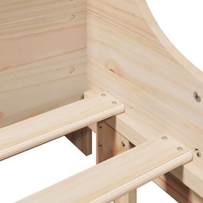 Cama com estante sem colchão 75x190 cm madeira maciça
