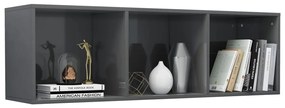 Estante/móvel TV derivados de madeira cinzento brilhante