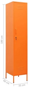 Cacifo 35x46x180 cm aço laranja