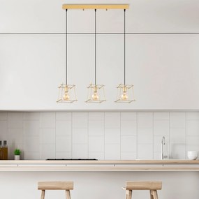Candeeiro de Teto Coman – Ouro Brilhante – 101 x 24 x 122 cm