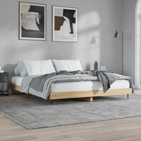 Estrutura cama s/ colchão 180x200cm carvalho sonoma