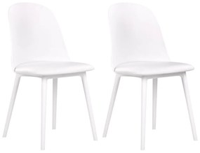 Conjunto de 2 cadeiras de jantar brancas FOMBY Beliani