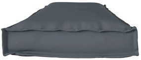 Almofada para palete para banco antracite, 140 x 40 x 8 cm, tecido oxf