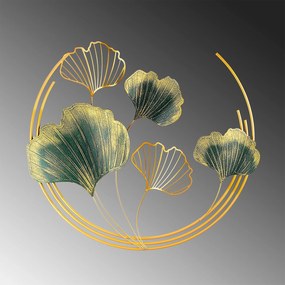 Acessório de Parede Decorativo Bys-009 – Verde/Dourado – 70 x 70 x 7 c