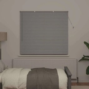 Persiana de Janela com cortinas Manual Prata 80 x 130 cm Alumínio