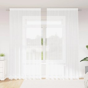 vidaXL Cortina de Renda com cortinas Branco 280 x 200 cm Poliéster