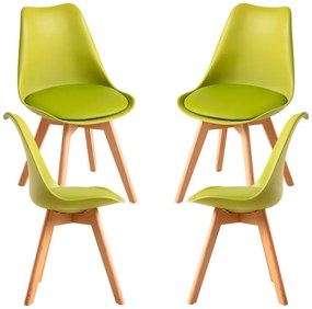 Pack 4 Cadeiras Synk Basic - Verde Claro