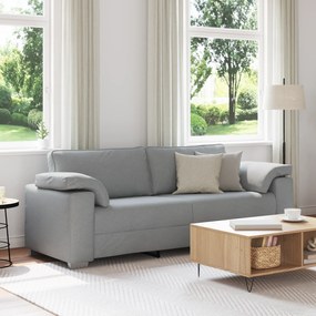 Sofá de 3 Lugares vidaXL Cinza Claro de 178 cm em Tecido